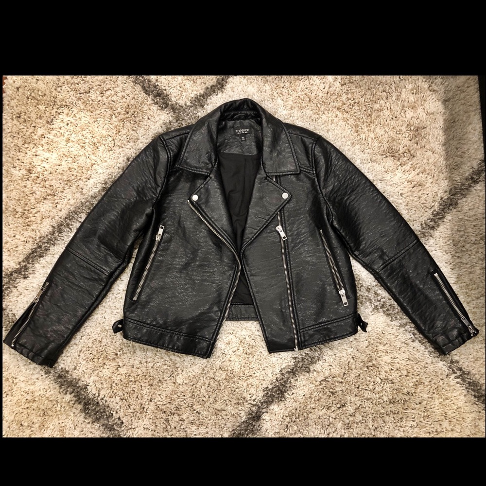 Topshop Faux Leather Jacket